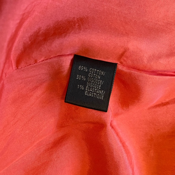 Lafayette 148 Coral 3/4 Sleeve 2 Button Blazer Jacket Size 12 - Picture 5 of 6